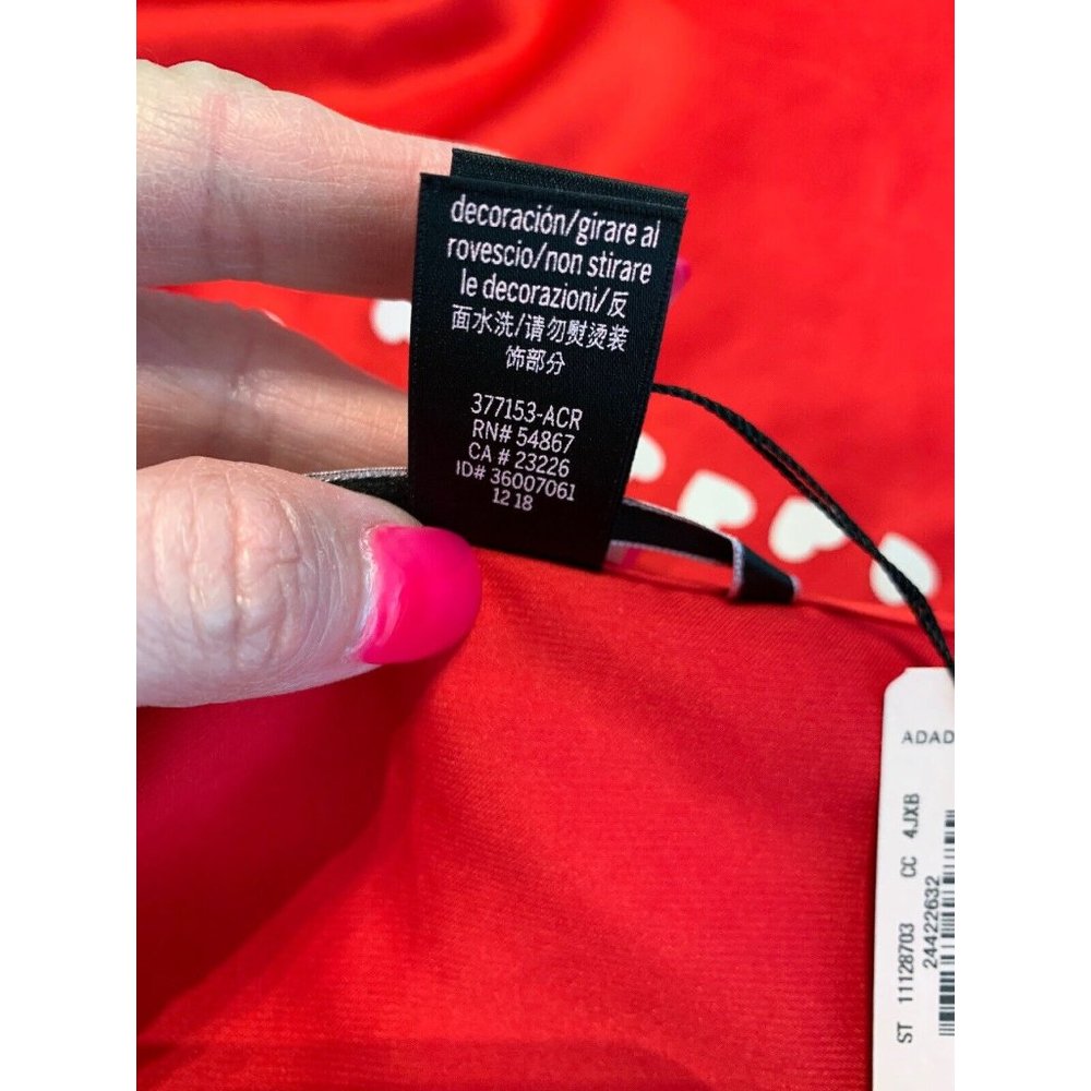 NWT Victorias Secret Kimono Robe One Size Red Love Open Front - Picture 9 of 10